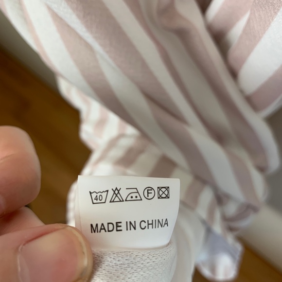 LAST 1! SMALL Striped coffee summer dress - Picture 7 of 12